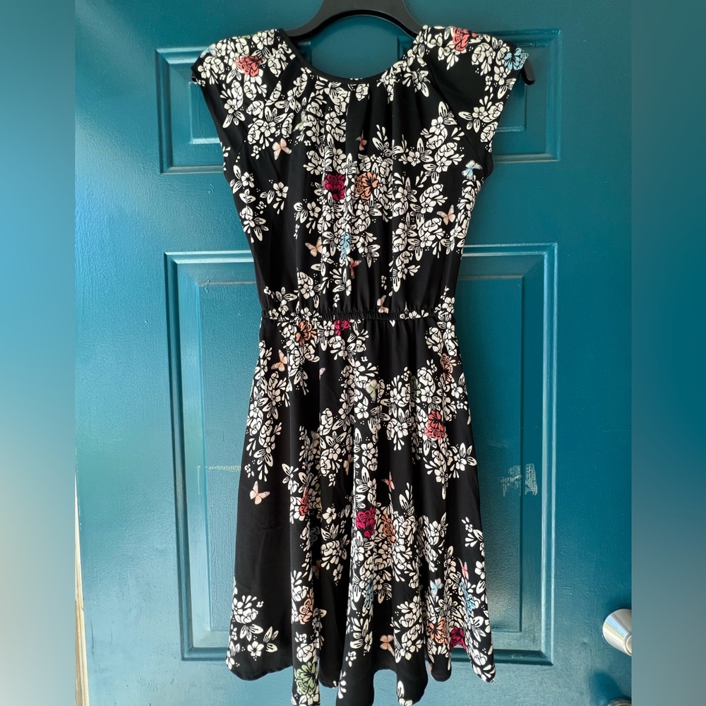 Black & floral dress